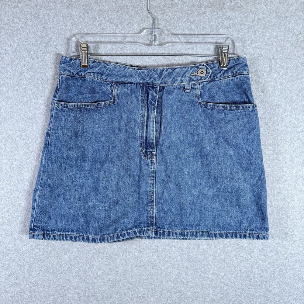 Vintage Express Blues Skirt Womens 30" Denim Mini Vintage Y2K